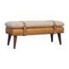 Boucle Leather Bench - Tan - Image 2