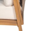 Outdoor Lounge Chair With Woven Backrest, Solid Wood Frame, Comfortable Cushions - Teak - Image 12