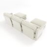 Elegant 3 Seater Sofa With Movable Ottomans And Lumbar Pillow - Beige - Image 22