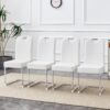 Coaster Home Furnishings White Dining Chairs With Built In Spring Packages & Ergonomic Design (Set of 4) Upholstery - White - Image 2