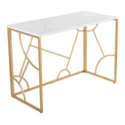 Constellation - Contemporary Desk - Gold / White