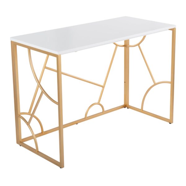 Constellation - Contemporary Desk - Gold / White