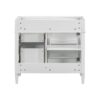 Bathroom Vanity Without Top Sink, Modern Bathroom Storage Cabinet With 2 Drawers And A Tip-Out Drawer, Frame (Not Include Basin Sink) - White - Image 6