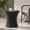 Thrive - Hourglass Rattan Table With No Glass Top - Black - Image 5