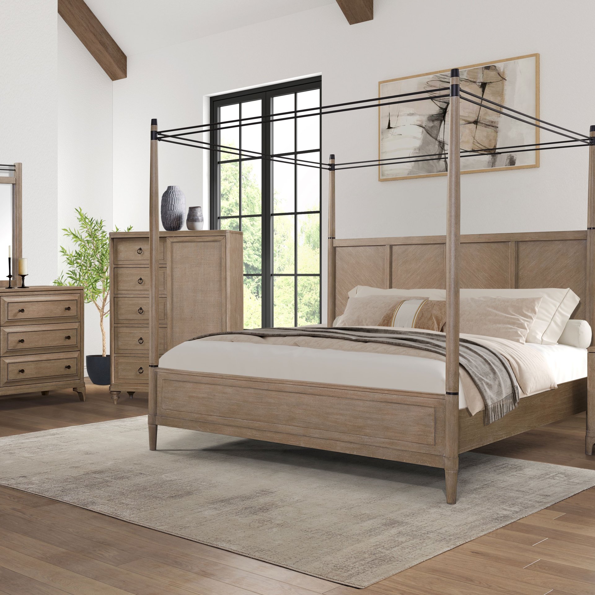 5 Drawer Door Chest - Sand - Image 2