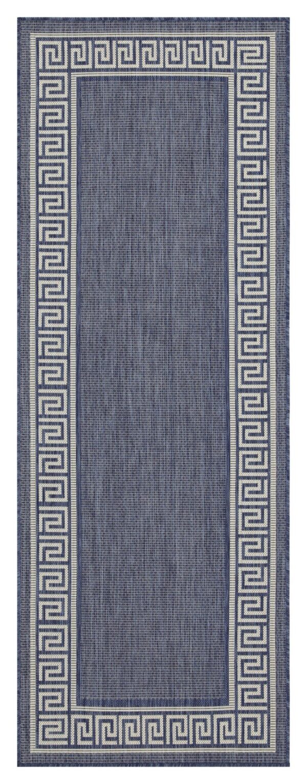 Sunshine - 2'7" X 7'3" Indoor, Outdoor Area Rug Polypropylene - Blue