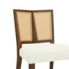Mid Century Rattan Dining Chair Without Arms (Set of 2) - Beige / Walnut - Image 9