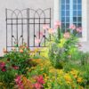 4 Pack Metal Garden Rustproof Trellis For Climbing Plants, Outdoor Flower Support - Black - Image 7