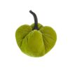Velvet Weighted Pumpkin With Resin Stem Apple, Pumpkin Ornament Decor For Holiday Harvest Festival Fall Festival & Thanksgiving (Set of 2) - Green - Image 5
