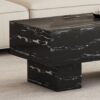 Modern Simple Marble Texture Coffee Table Stylish And Practical Design - Black - Image 7
