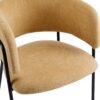 Modern Upholstered Arm Dining Chair (Set of 2) - Yellow - Image 4