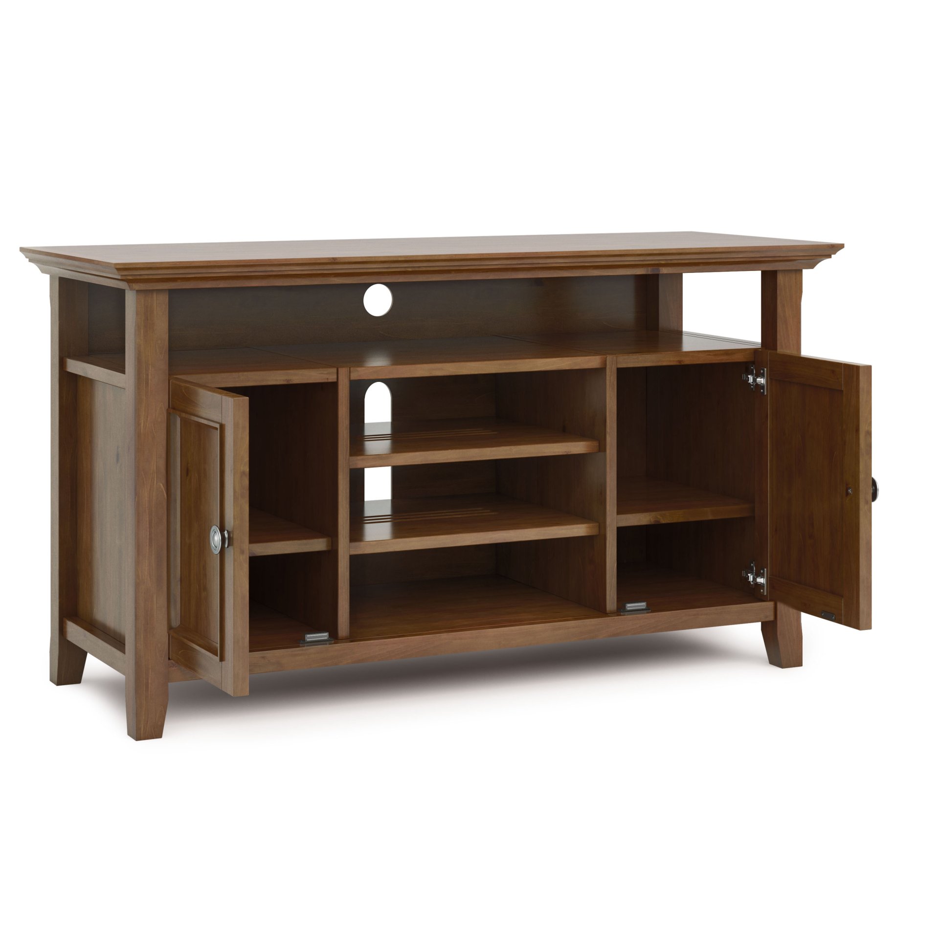 Amherst - TV Media Stand - Medium Saddle Brown - Image 5