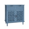 2 Door 2 Drawer Cabinet, American Furniture, Suitable For Bedroom, Living Room, Study - Blue - Image 9