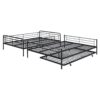 Full Long Over Queen Bunk Bed With Twin Size Trundle - Black - Image 2
