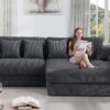 Mystic - Reversible Sectional Sofa Chaise - Dark Gray - Image 14