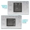 15" Undermount Bar Sink With Folding Faucet, 16 Gauge Stainless Steel, Single Bowl - Gunmetal Black - Image 9