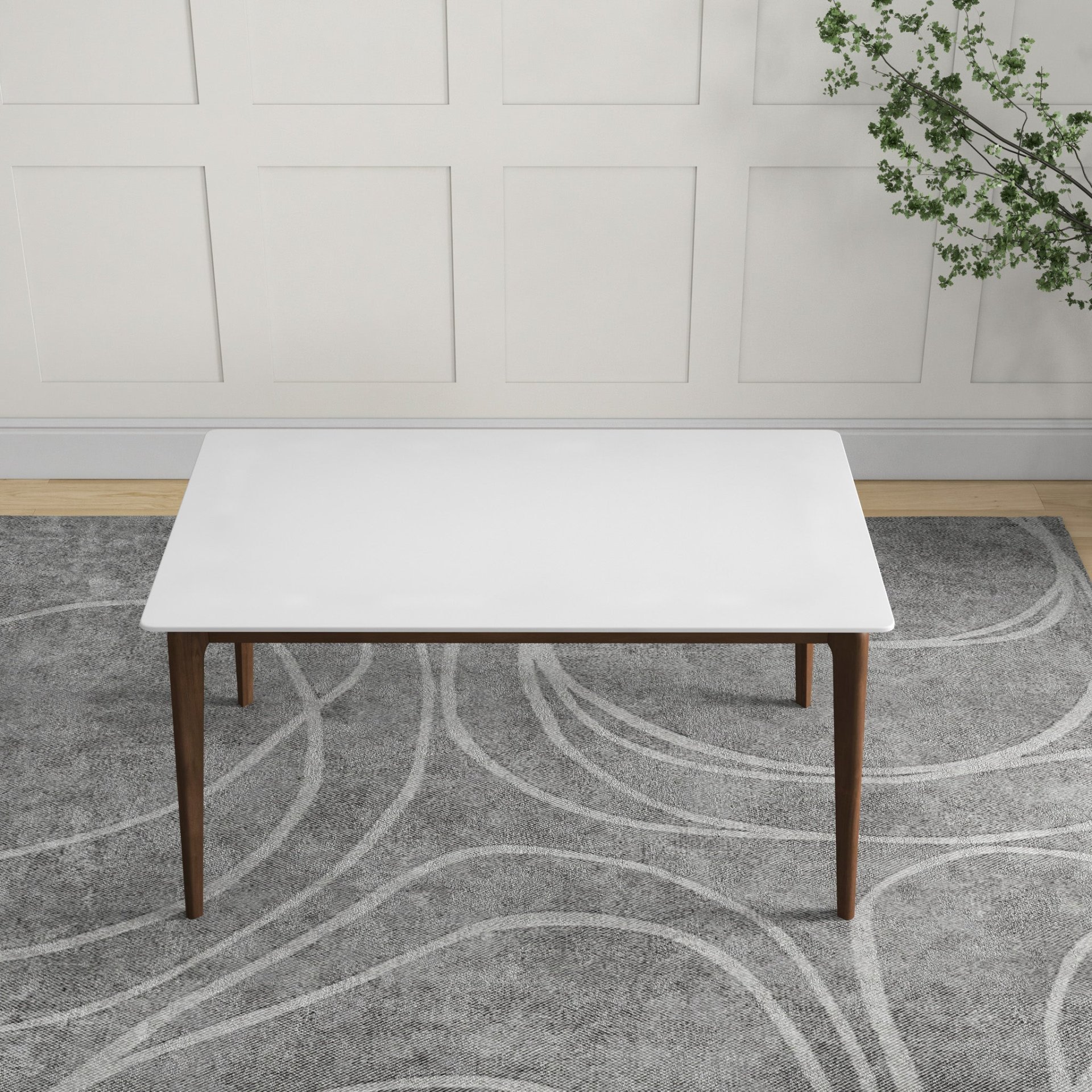 Lindsey - White Top Dining Table - Brown / White - Image 13