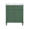 Bathroom Vanity With Ceramic Basin, Soft Close Door And Adjustable Shelves - Green - Image 12