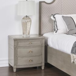 Dauphin - 3 Drawer Accent End Table - Merino White