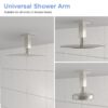 Ceiling Mounted 3" Shower Arm With Flange, Stainless Steel - Brushed Nickel - Image 6
