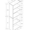 Bookcase 6 Tier For Office - Espresso - Image 5