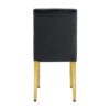 Modern Dining Chairs (Set of 2) With And en Metal Legs - Black / Gold - Image 7