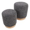 Marla - Contemporary Nesting Ottoman Set - Natural / Black - Image 5