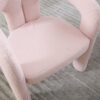 Contemporary Designed Velvet Upholstered Accent / Dining Chair With Armrests - Pink - Image 17