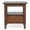 Warm Shaker - End Table - Distressed Charcoal Brown - Image 3