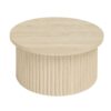 Coffee Table, Round Coffee Table, Modern Side Tables Accent End Table For Living Room, Apartment - Natural - Image 10