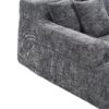 Chenille Interior Lazy Sofa Chaise Longue Armchair With 3 Pillows And Armrests - Gray - Image 14