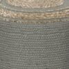 Serena - Round Braided Pouf - Dove Gray - Image 3