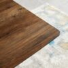 Modern Minimalist Style Dining Table MDF Wooden Top Metal Shelf Metal Heat Transfer Legs Leveling Feet For Dining Room Kitchen Office Table - Walnut / Black - Image 10