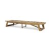 Outdoor Chaise Lounge With Adjustable Seating And Slat Panel - Yellow Brown - Image 5