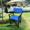 Folding Director Chair Canvas (Set of 2) - Blue - Image 5