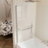 Aluminium Alloy Bathtub Shower Door With SGCC Tempered Glass - Brushed Nickel - Image 6