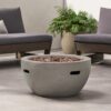 Bowl Shaped Propane Fire Pit 40000 Btu (Tank Cover Not Included) - Light Gray - Image 8