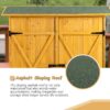 Outdoor Storage Shed With Lockable Door, Tool Storage Shed With Detachable Shelves & Pitch Roof - Natural - Image 11