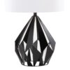 Geo - Me Tri Contemporary Table Lamp (Set of 2) - Matte Black / White - Image 4
