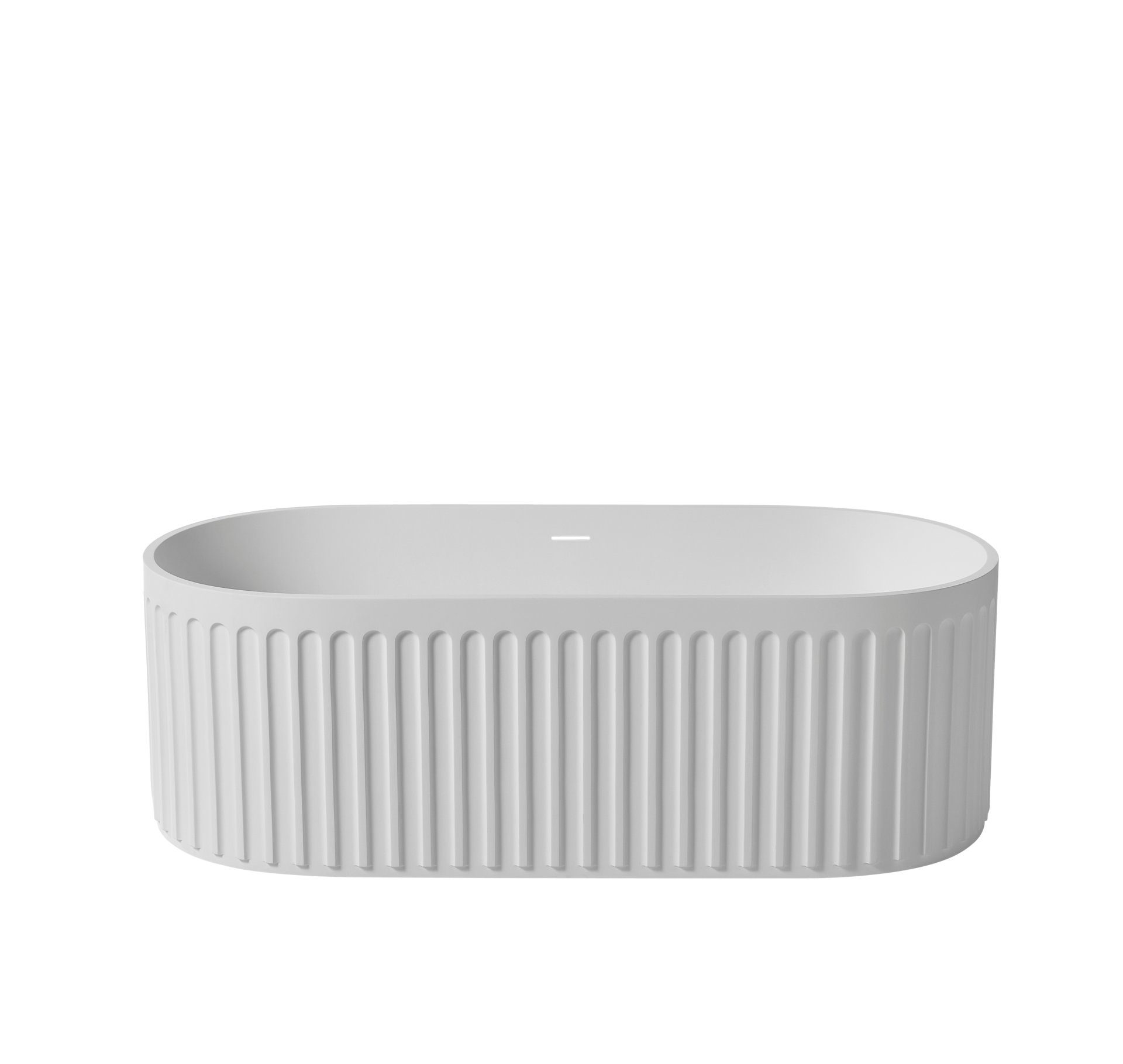 67" Freestanding Solid Surface Bathtub, Luxury Engineered Stone Resin Freestanding Soaking Bathtub With Overflow And Pop-Up Drain Cupc Certified 23S13-67 - Matte White - Image 8