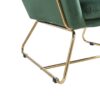 Keira - Velvet Accent Chair With Metal Base - Green - Image 8