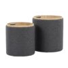Tray - Contemporary Nesting Ottoman Set - Charcoal / Natural - Image 3