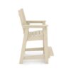 Modern Counter Chair Sleek HDPE Poly Lumber For Dining, Patio, And Garden Comfort - Beige - Image 3