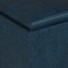 Rockwood - Cube Storage Ottoman With Tray - Distressed Dark Blue - Image 7