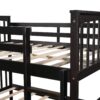 Full Over Full Bunk Bed With Ladder For Bedroom, Guest Room Furniture - Espresso - Image 7