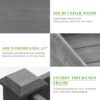Raised Garden Bed With Legs, Elevated Wooden Planter Box For Outdoor Plants - Gray - Image 5