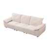 Modern Fabric Sofa With Removable Pillowcase And Backrest, Easy Care - Beige - Image 13