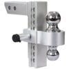 Alu - Adjustable Trailer Drop Hitch 2" Receiver 8" Adjustable - Silver - Image 8