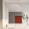 Arched Recessed Medicine Cabinet, Metal Framed Bathroom Wall Cabinet With Mirror And Adjustable Shelves, Wall Mirror With Storage For Bathroom - White - Image 4