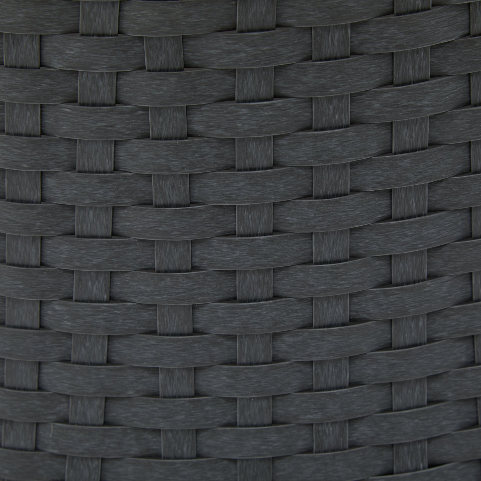 Modern Swivel Wicker Lounge Chair With Pe Rattan And Iron Frame, Round Design - Gray - Image 14